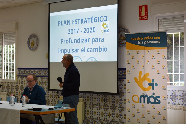 Carlos Pérez, Presidente de Fundación AMÁS, durante la presentación del Plan Estratégico 2017-2020. Foto: Fundación AMÁS.