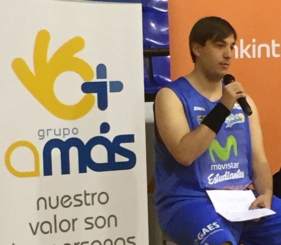 Miguel Mármol Muñoz, jugador de baloncesto de Fundación AMÁS. Foto: Fundación AMÁS.