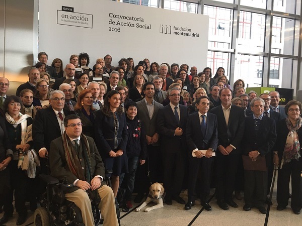 Acto de entrega de la convocatoria Acción Social 2016 de Bankia y Fundación Montemadrid. Foto: Fundación AMÁS.