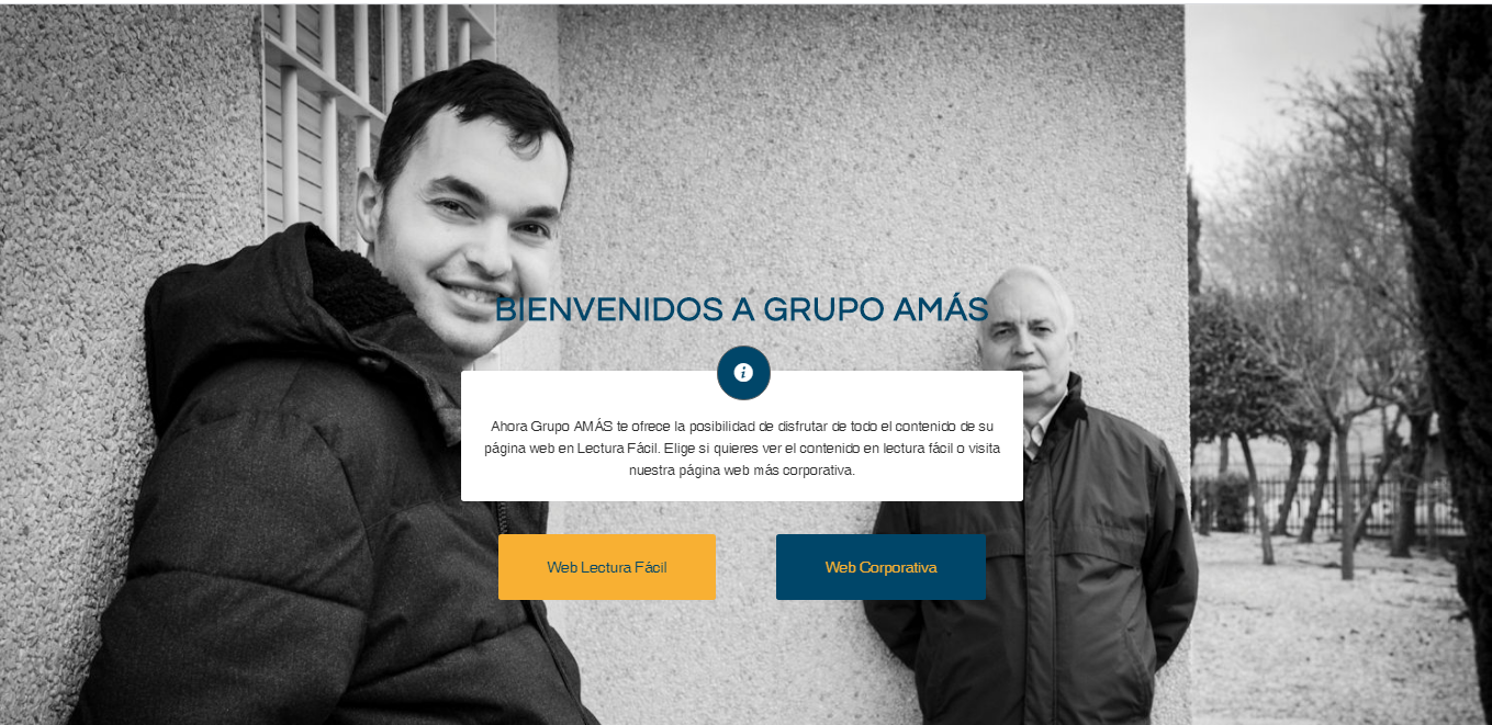 Nueva web con la opción de Lectura Fácil. Foto: Fundación AMÁS